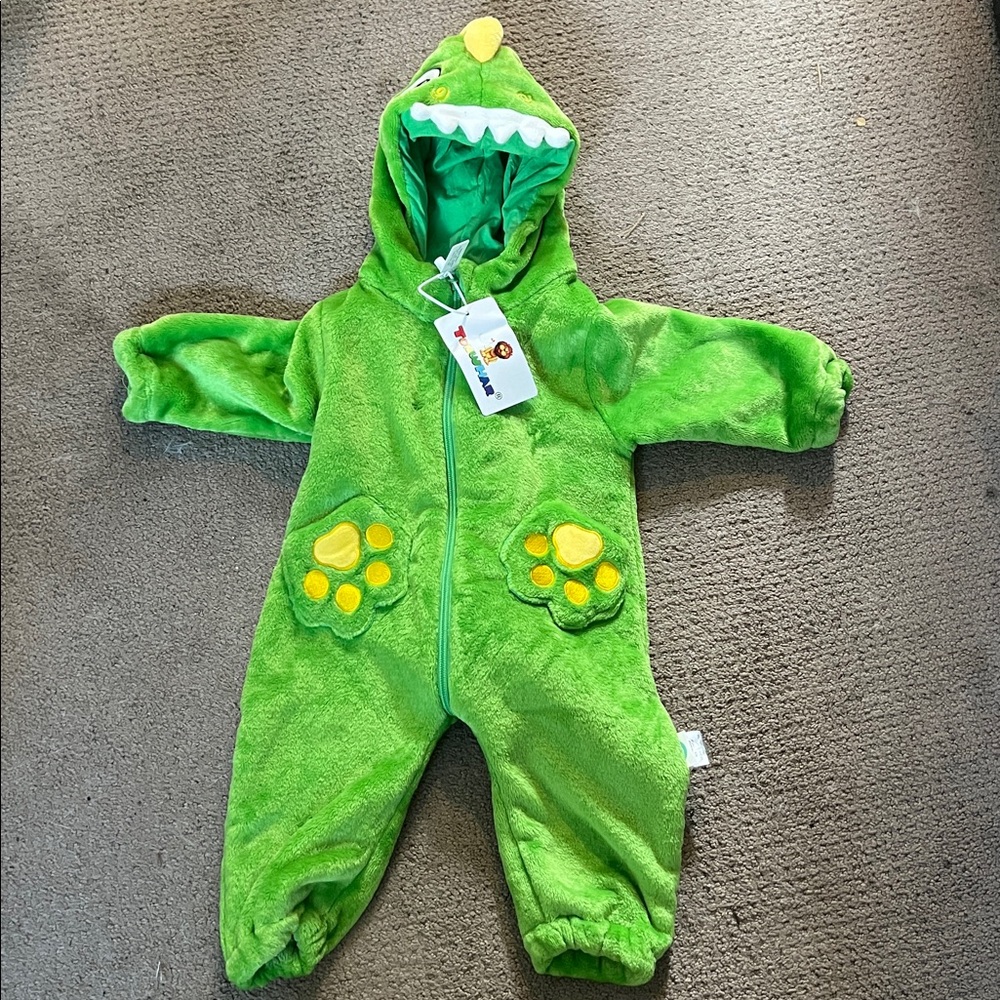 Tonwhar Green Dinosaur Dragon Costume 6-12 Months